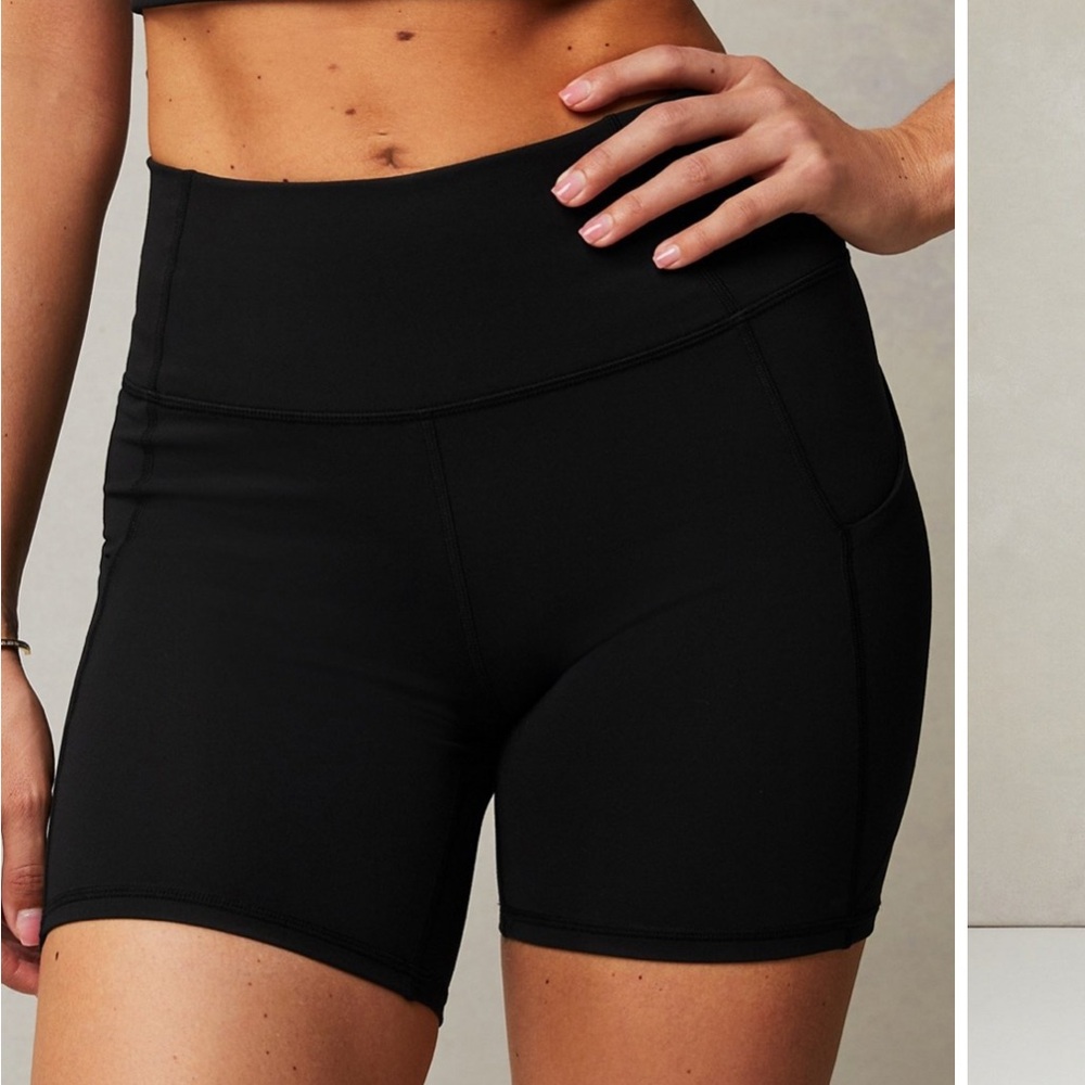 Fabletics Oasis PureLuxe High-Waisted 6” Shorts - Black - Small
